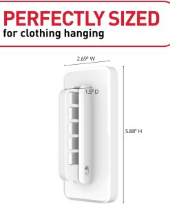 Alternative view of Command Folding Clothes Hanger. Holds up to 5 Hangers 7.5 lb. 1.5lbs per Rung. 1 Hook with 5 Rungs. 4 Strips. Closet Organizer. Home Organization